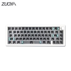 무선키보드 zuoya gmk67 가스켓 구조 게임용 기계식 키보드 키트 무선 블루투스 2.4g 태블릿 pc 용 노브 키보드가있는 3 모드,