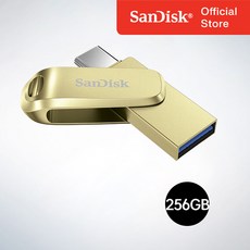 샌디스크 USB 메모리 Ultra Dual Drive Luxe 울트라 듀얼 드라이브 럭스 Type-C OTG USB 3.2 SDDDC4 256GB 골드, 256기가