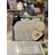 (백화점 상품) [블루독베이비] (MN)비비뱀부바디수트+도넛딸랑이세트(4517004001+45970BHD01) (4517004001-BHD01) ch 25년 774930