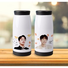 이찬원굿즈 이찬원 커스텀 포토 텀블러(5종포토카드 핀버튼 증정) 지인선물 효도선물, 블루