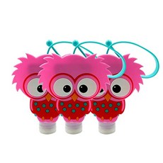 3pcs 수동 핸들 유통 휴대용 교수형 대리점 30ml 어린이 만화 귀여운 화장실 액체 유제 컨테이너 어린이 건강을위한 3 개의 빈 병 선물 (3PC B), 3PC, B
