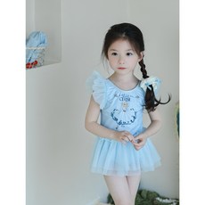 쏘핑 공주 샤스커트 자외선차단 여아 모노키니 수영복