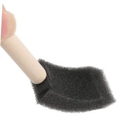 테호 20pcs 1 얼룩 브러시 폼 페인트 롤러 스펀지 그림 예술 블랙 1186623