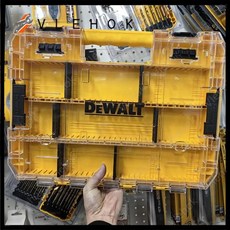 DEWALT DT70839 터프 케이스 (대형) 분할 주최자 도구 상자 투명 뚜껑 나사 비트 액세서리 스태킹 수납함