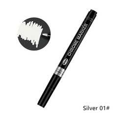 마카 0.7/1/3mm 전기 도금 크롬 미러 마커 실버 액체 손 수리 금속 방수 펜 공예품 페인트, [12] B-03 0.7mm