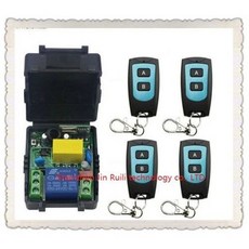 [해외] 범용 AC220V 1CH 10A 원격 제어 스위치 릴레이 출력 라디오 수신기 4 방수 송신기 토글 순간, 상세내용표시