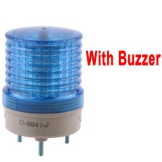 미니 가청 시각 알람 LED D 5041J 경고등 플래시 꾸준한 스트로브 조절 가능 경고음 램프 DC12V24V AC110V220V 사운드 부저 없음, AC220V, Blue-With Buzzer, 1개