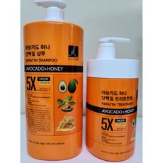 엘라스틴 아보카도허니 (단백질 샴푸 1350ml + 트리트먼트 1000ml)