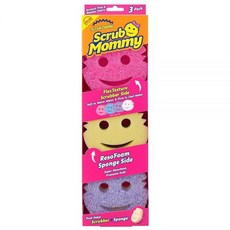 스크럽대디 스크럽 마미 스폰지 3개, 3 Count (Pack of 1), Exclusive Scrub Mommy