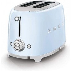 [영국직송] 두 슬라이스 TSF01PBEU-파스텔 파스텔 블루용 Smeg TSF01PBEU 토스터, 단일옵션
