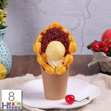 홍콩와플 버블 와플 아이스크림 포장 종이컵 타피오카, 4개