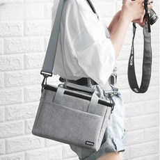 카메라 가방 숄더백 파우치 미러리스 DSLR 완충, 레귤러 카메라백 - 블랙 미디엄 (어깨끈 스타일)