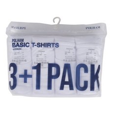 폴햄 이너 반팔 티셔츠 사계절로 입는 촉감 좋은 기본 3 1팩 4장 3팩 1 4팩 이너 면 티셔츠