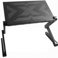 큐디스 메탈 노트북 스탠드 거치대 중형, 블랙
