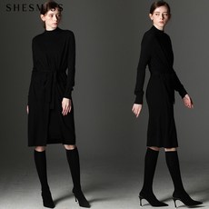 [쉬즈미스] [한정 패플단독][(SHESMISS)] 가디건 레이어드 팔렛 솔리드 원피스 (