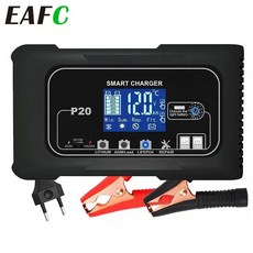 차량용 배터리 충전기 점프스타터 디지털 디스플레이 10A 15A 20A 12V 24V, 1개