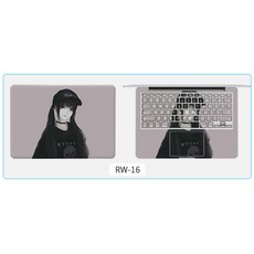 KH 노트북 스티커 스킨 데칼 커버 보호 가드 아수스 ROG 플로우 X13 GV301 울트라 슬림 2 in 1 게임용 노트북용 목록, RW-16, 1개
