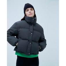 헤지스 여성 22FW 그레이 멜란지 구스다운 패딩점퍼 HSJU2D117G3