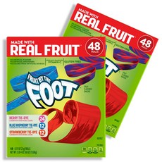 Fruit by the Foot foot 후룻바이더풋 베리맛 24롤/블루라스베리 12롤/딸기맛12롤 총48개롤 2팩, 2박스, 1020g