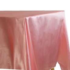 직사각형 새틴 식탁보 결혼식 결혼 파티 장식 식당 커피 크리스마스 테이블 천 145x180cm, Peach, 1개
