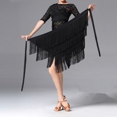 AMYDANCE 수술 캉캉 라틴댄스 힙스커트 댄스복, 블루