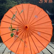 비단천 클래식 화이바 그린 강남 공연 사용 춤추다 기름종이호일 차이나, 주황색, 원목 봉  사용 직경 82