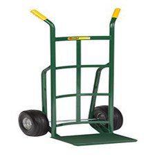 Little Giant T-220-10FF Reinforced Nose Plate Hand Truck with Dual Handle 600 lb Capacity 12” Gre, 1