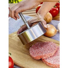 ALOHA 떡갈비 틀 프레스 스테인레스 패티 몰드, 7.지름16CM 기름종이 100장, 1개