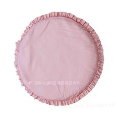 북유럽 아기 삼각형 목재 체육관 구조 유아 장난감 안전한 놀이 매트 미끄럼 방지, 라운드 레이스 플레이 매트 핑크, 1개