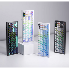 [CY] AULA 독거미 S87 PRO 무선 기계식 게이밍 키보드 87키 1600만색RGB gasket구조 LCD스크린 8000mah배터리 3모드연동 전키핫스왑DIY, S87게임소녀(회전노브/스크린없음)-4000mah, 풍령축