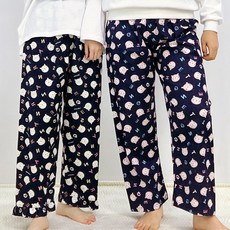 제이지몰 국내생산 순면 파자마 바지 9부 캐릭터 커플 면 100% 잠옷