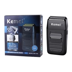 Keimei 전기 남성용 면도기 왕복 더블 블레이드 얼굴 360 도 털 청소 도구 45 세척 불가, 3.with box no blade, [03] with box