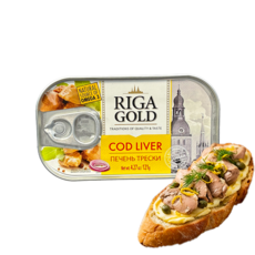 Печень трески Riga Gold, 121 г