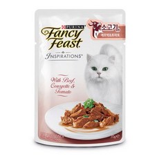  퓨리나 팬시피스트 인스퍼레이션 고양이 파우치, 소고기 + 애호박 + 토마토, 70g, 24개 