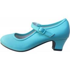 La Senorita 스페인 플라멩코 신발 아이스 블루 Elsa 겨울 왕국 프린세스 힐 드레스 업 (Childs Size 8 5