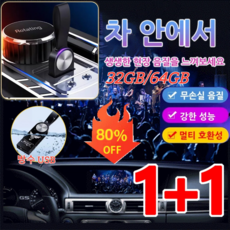 1+1차량용 고음질 USB 초소형 외장하드 음악저장 차량용 usb 엠비언트 휴대용초고속 외장하드방수, 32GB, (1+1)USB(어댑터&pp 봉지)