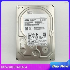 WD 내장 하드 디스크 NAS 엔터프라이즈 HDD용 HUS728T8TALE6L4 8TB 7.2K 3.5 인치 SATA 6 Gb/s 256MB 7200RPM - hus728t8tale6l4