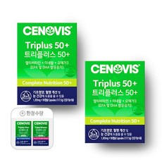 [세노비스] 트리플러스50+멀티비타민미네랄 (90캡슐/45일분)x2개, 180캡슐, 2개