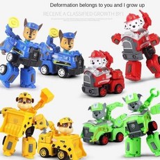 퍼피구조대장남감 Paw Patrol Marshall Chase 새 장남감 개 변형 자동차, 4Pcs Paw Patrol, 4개