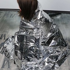 등산조난대비 은박지담요 비상용 보온포 은박이불, 1개