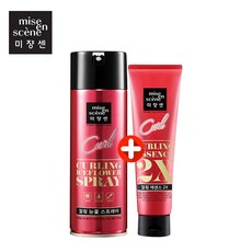 [무료배송]미쟝센 컬링(눈꽃스프레이200ml+에센스2x 150ml) 헤어스프레이, 1세트