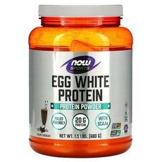 Now Foods Sports 계란 흰자 단백질 크리미 초콜렛 680 g 에그 화이트 프로틴, 1개