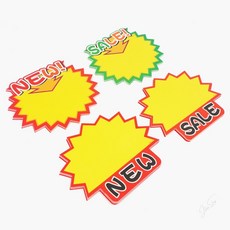 NEW S ALE 쇼카드 매장표시판, 상단 S ALE
