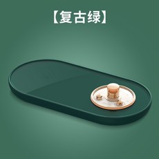 USB 머그컵 전기 워머 유리잔 녹차 커피 티 빈티지 모던 온도 조절 예약 타이머, 그린(온도조절+예약 기능)
