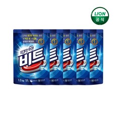비트 분말 세탁세제 일반용, 1.5kg, 5개