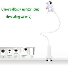 유니버설 베이비 모니터 전화 다기능 홀더 스탠드 침대 게으른 크래들 긴 팔 선반 용 조정 가능한 L95cm 벽 마운트 홈캠, C 스타일 화이트