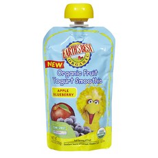 얼스 베스트 프룻 요거트 스무디 120g 6개입 4팩 애플 블루베리 맛 Earth's Best Organic Sesame Street Toddler Fruit