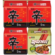 농심 신라면 15p + 짜파게티 5p, 20개