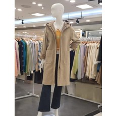 오조크 배색 후드 집업 코트 FOQWCCA599H(2611461)