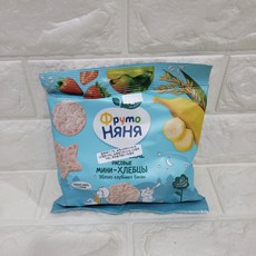 FrutoNyanya рисовые криспы со вкусом яблока и клубники, 30 г